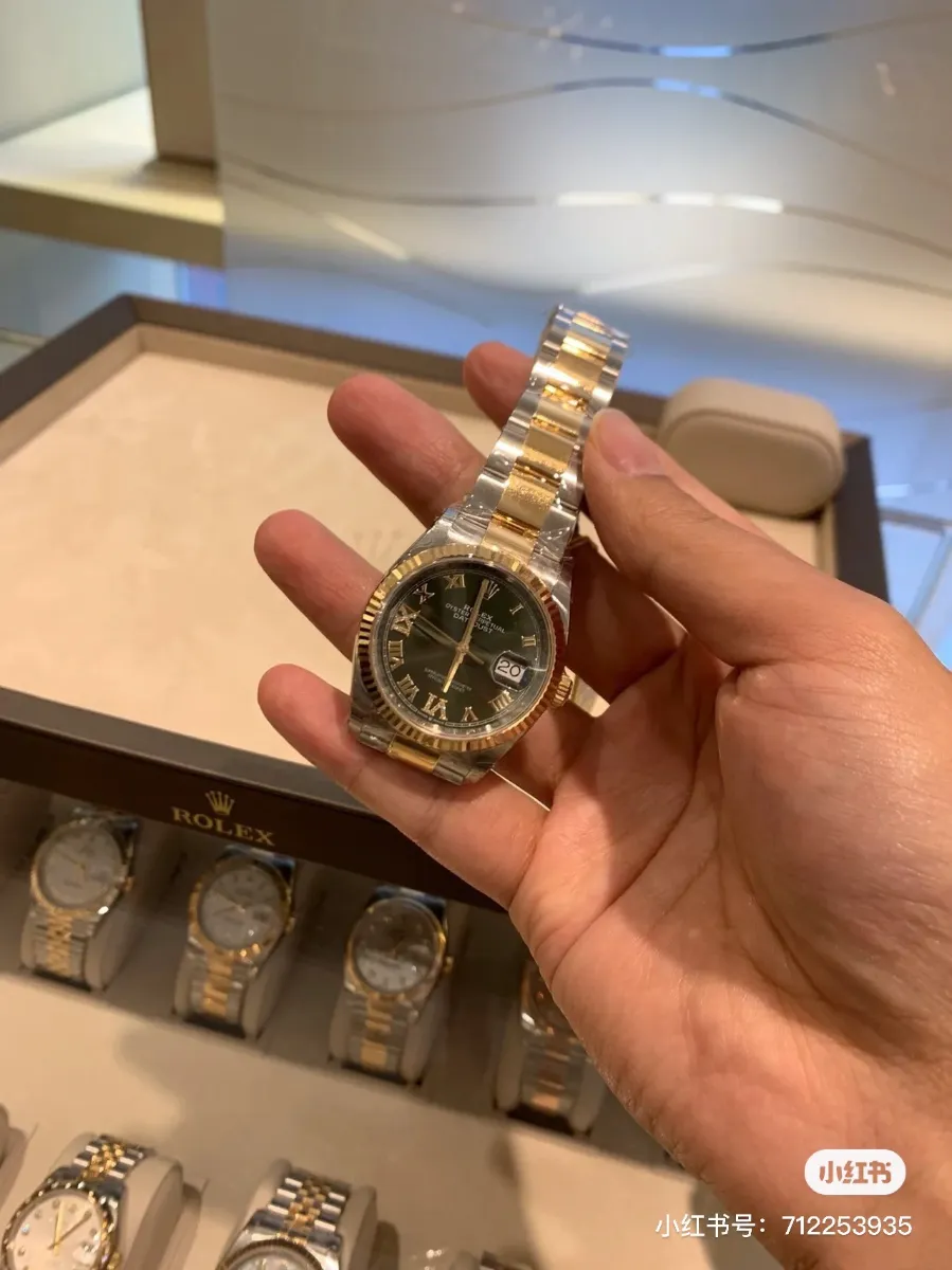 Rolex Datejust 36 904L Steel (Olive Green Dial - Oyster) - View 6
