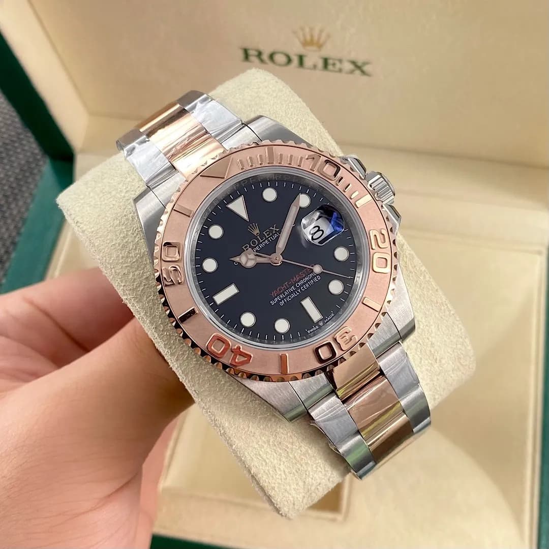 Rolex Yacht-Master 40 Two-Tone Rose Gold (Chocolate Dial) - View 2