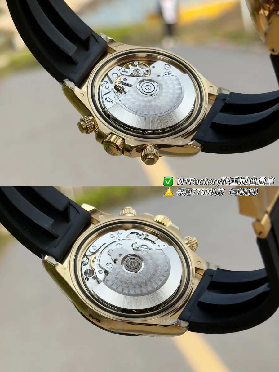 Rolex Daytona 40mm 904L Steel Weighted (Black Dial) - View 3