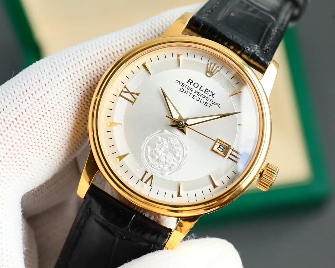 Rolex "Wealth-Attracting Pixiu" 40mm 316L Steel (White - Leather Strap) - View 1