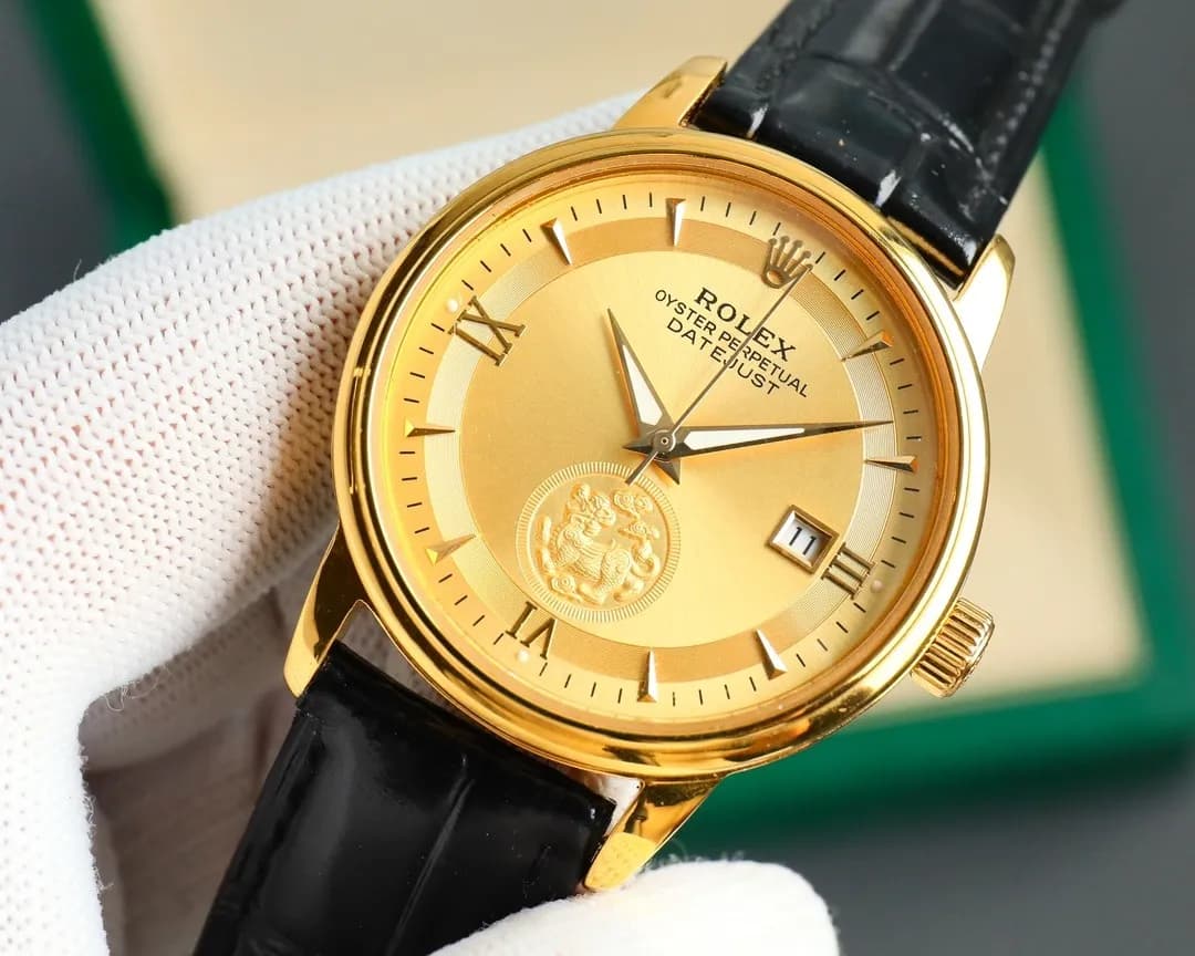 Rolex "Wealth-Attracting Pixiu" 40mm 316L Steel (White - Leather Strap) - View 5