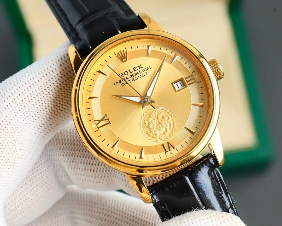 Rolex "Wealth-Attracting Pixiu" 40mm 316L Steel (White - Leather Strap) - View 6