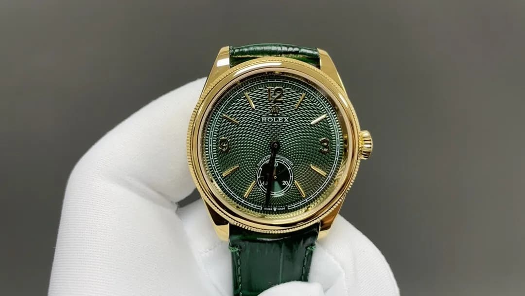 Rolex Perpetual 1908 39mm Weighted 90G (Gold - Black Dial) - View 2
