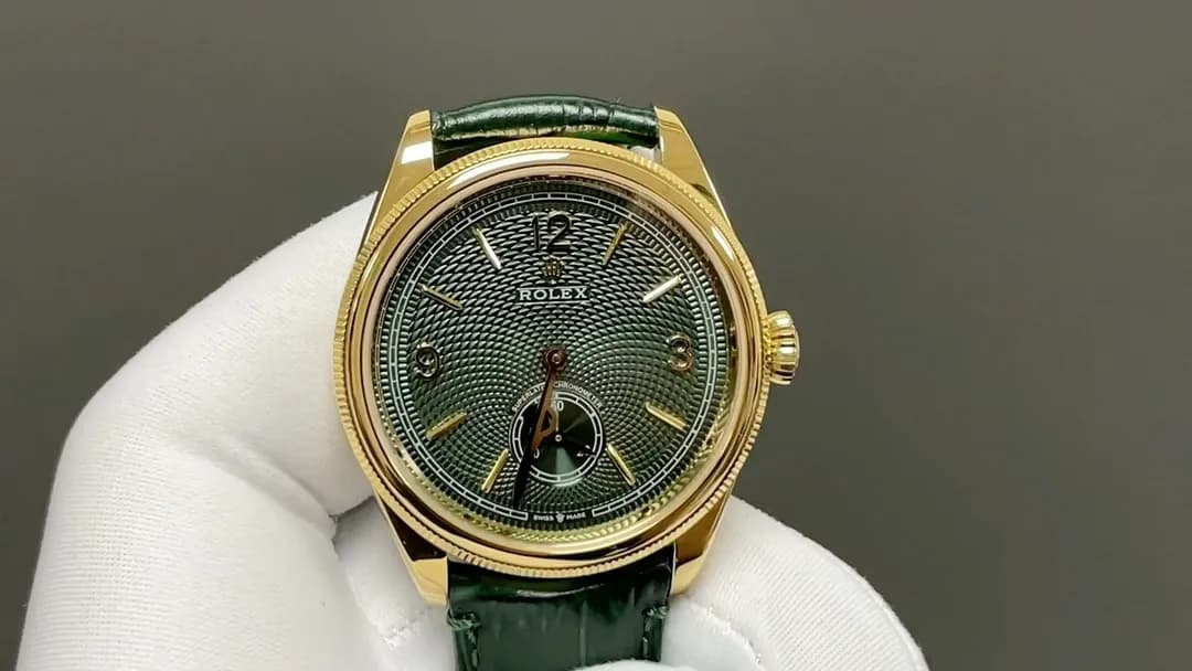Rolex Perpetual 1908 39mm Weighted 90G (Gold - Black Dial) - View 3