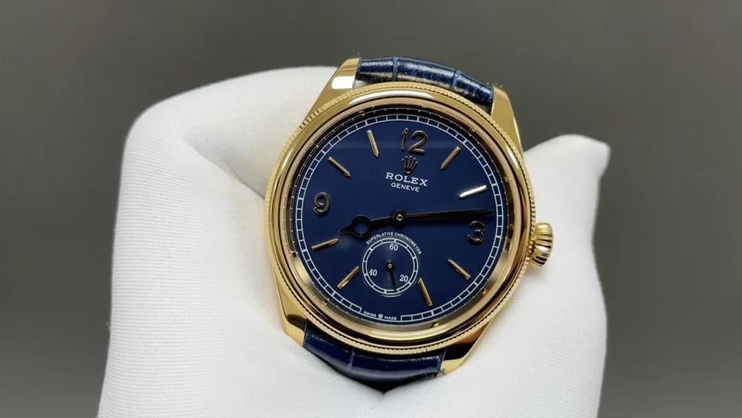 Rolex Perpetual 1908 39mm Weighted 90G (Gold - Black Dial) - View 5