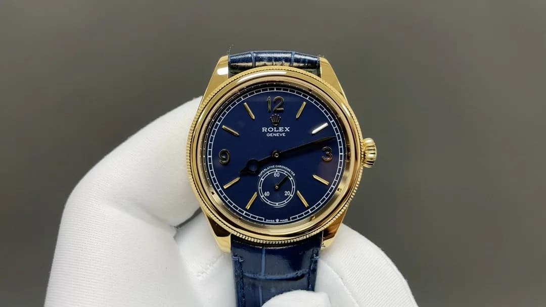 Rolex Perpetual 1908 39mm Weighted 90G (Gold - Black Dial) - View 6