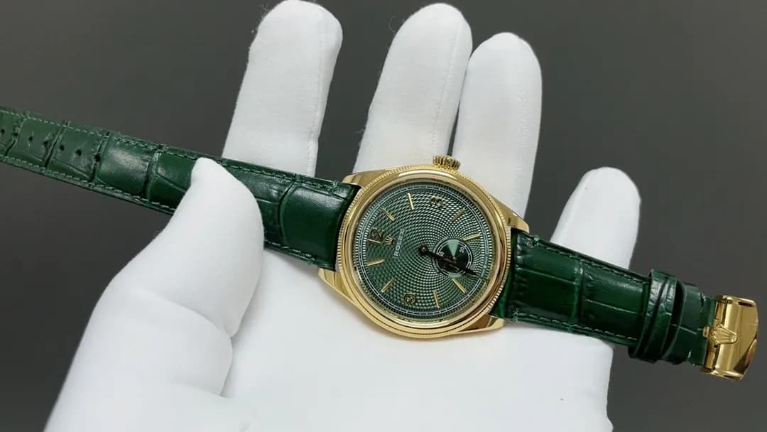 Rolex Perpetual 1908 39mm Weighted 90G (Gold - Black Dial) - View 10