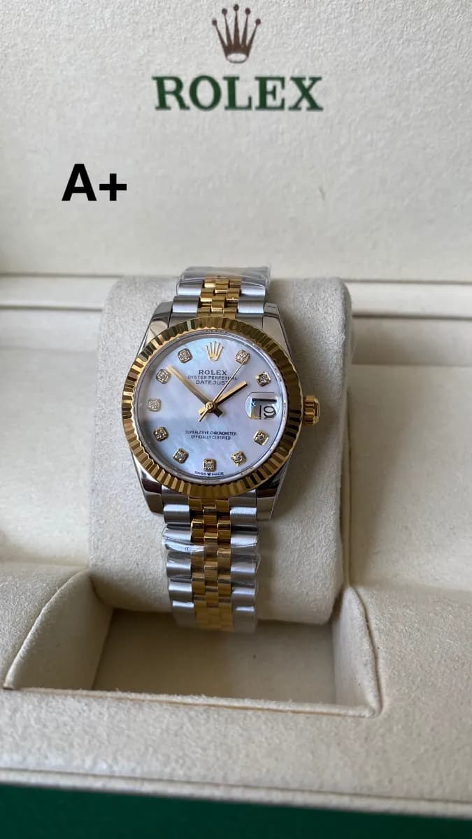 Rolex Datejust 31 Full Rose Gold (Swarovski Bezel - President) - View 8