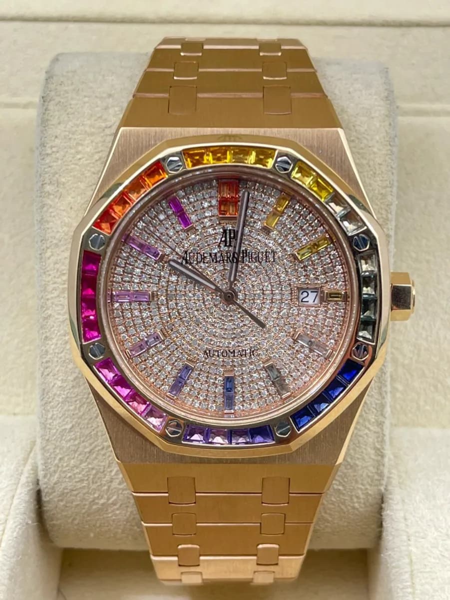 AP Royal Oak Rainbow "Hidden Model" 15413OR (Diamond Dial) - View 2
