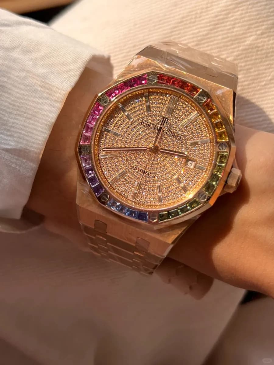 AP Royal Oak Rainbow "Hidden Model" 15413OR (Diamond Dial) - View 7