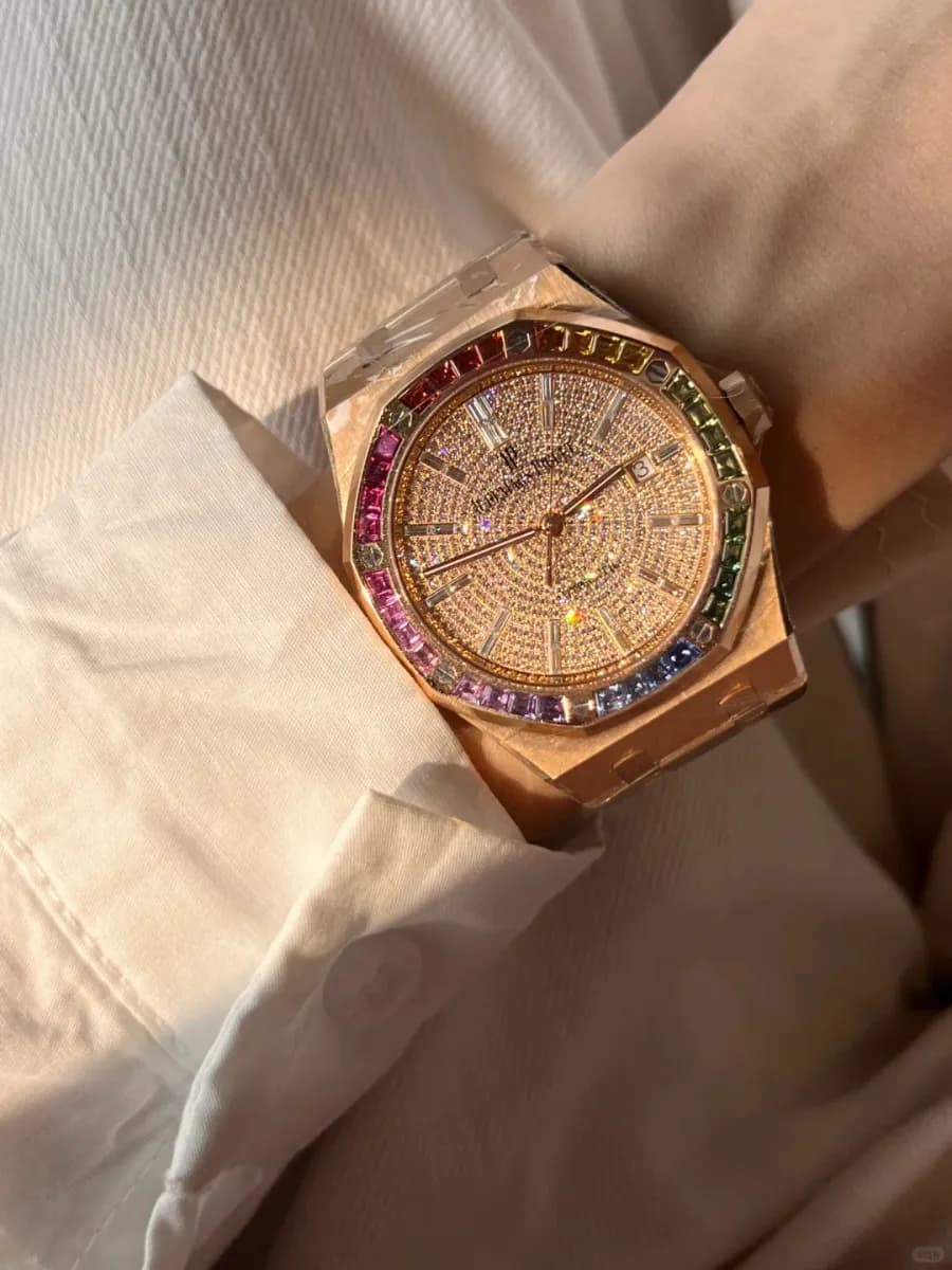 AP Royal Oak Rainbow "Hidden Model" 15413OR (Diamond Dial) - View 8