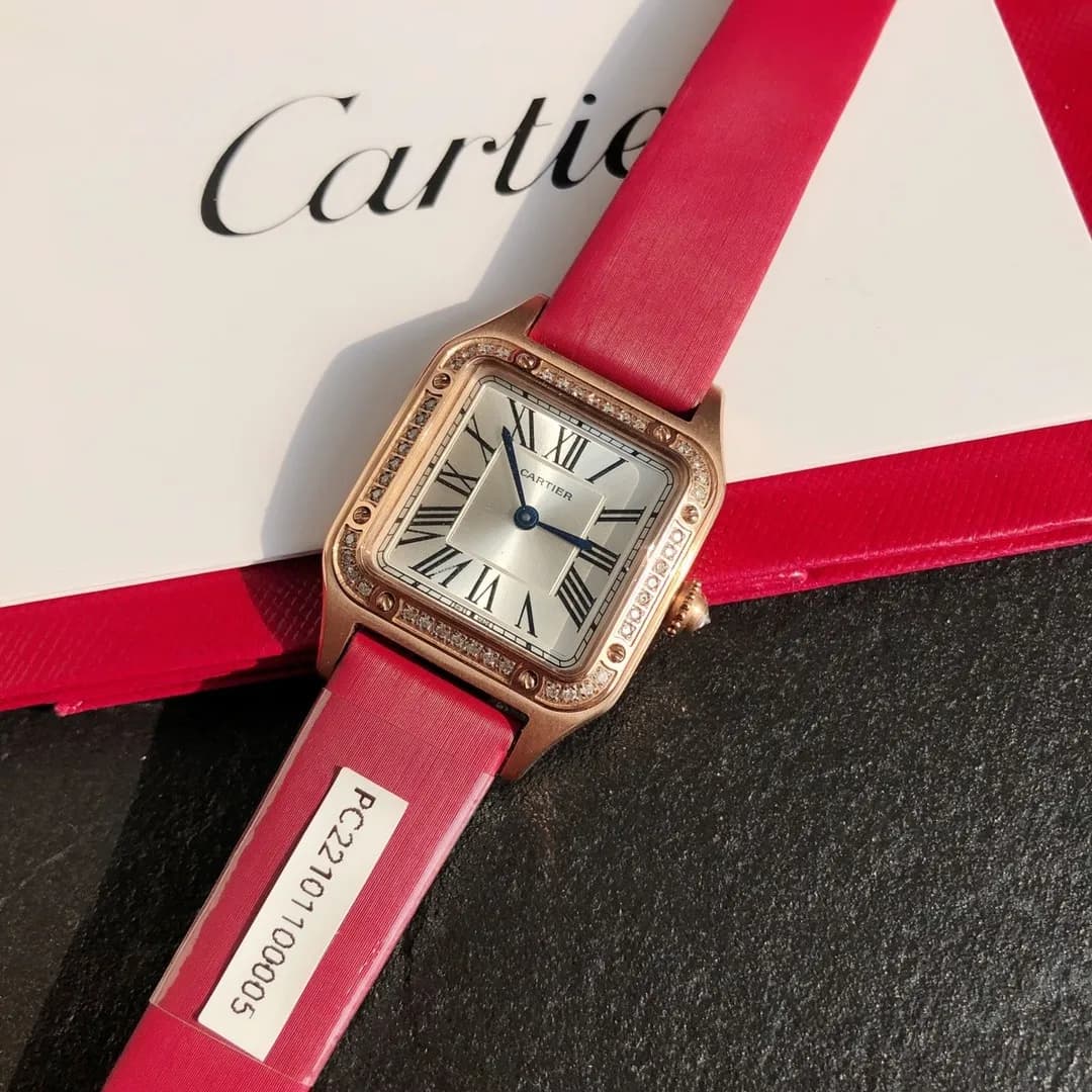 Cartier Santos Dumont Ultra-Thin (Rose Gold & Genuine Diamonds) - View 1