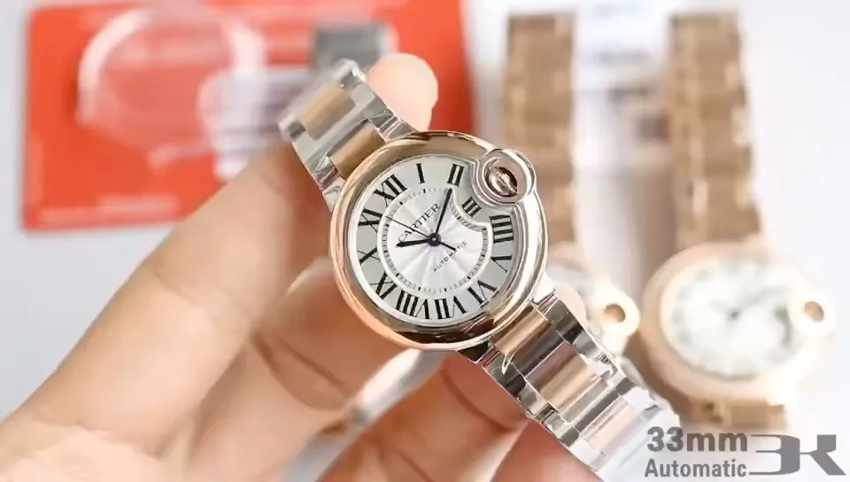 Cartier Ballon Bleu 33mm 3K Factory Automatic (Two-Tone Rose Gold) - View 1