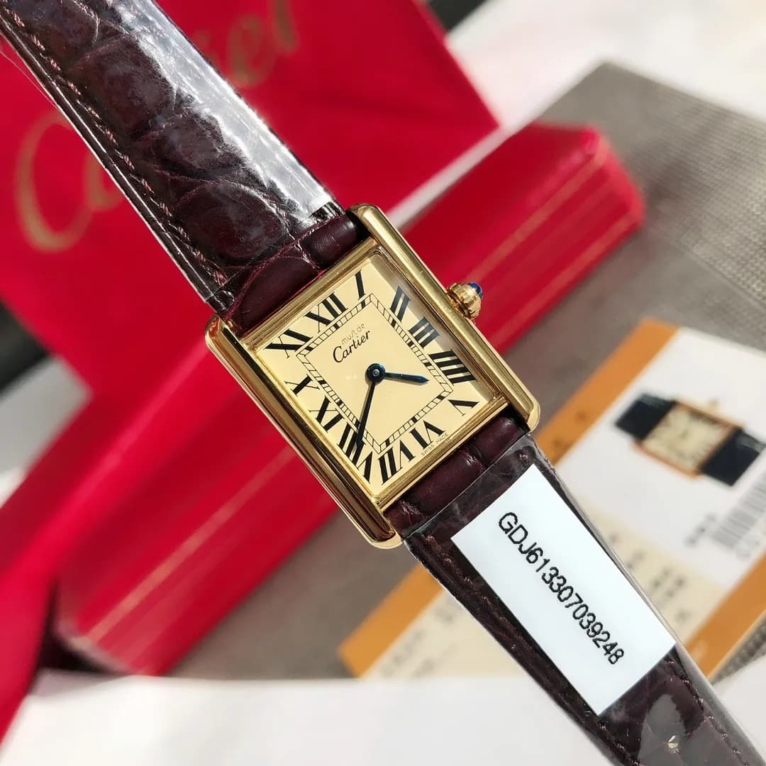 Cartier Tank Must De Vintage 23x30mm (24k Gold Plated) - View 1