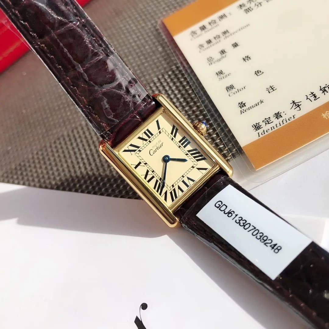 Cartier Tank Must De Vintage 23x30mm (24k Gold Plated) - View 7