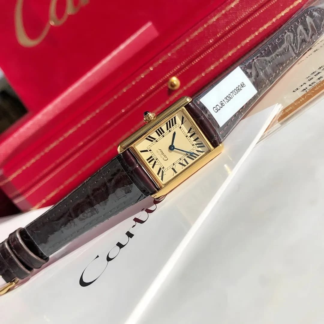 Cartier Tank Must De Vintage 23x30mm (24k Gold Plated) - View 8